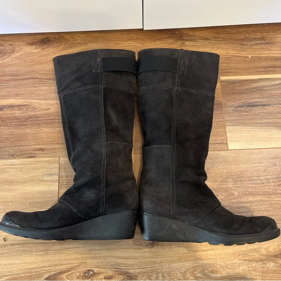 Sorel Toronto Wedge Black Oiled Suede Tall Boot Waterproof Casual Women Sz 8.5 - Picture 5 of 10